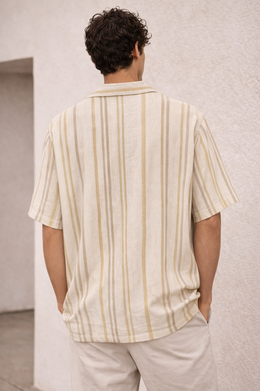 ZARA Oversized Textured Stripe Shirt
