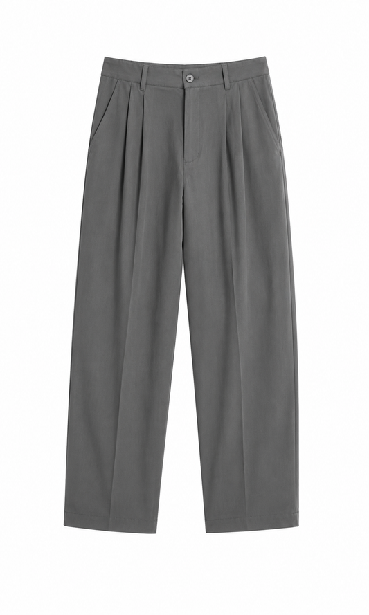 Zara Relaxed Pleated Tailored Trousers