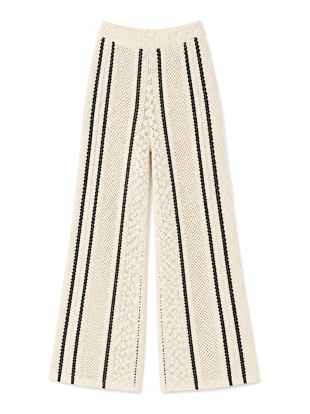 W Pants Crochet Wide-Leg Pants – Product Description