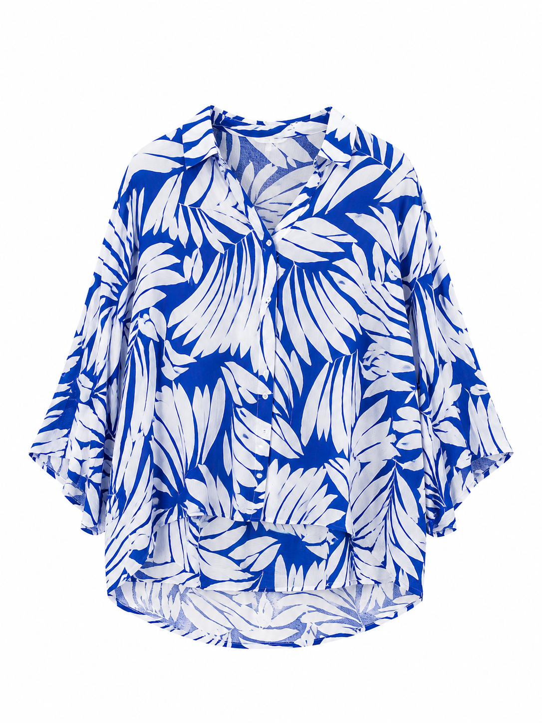 H&M Blue & White Printed Shirt