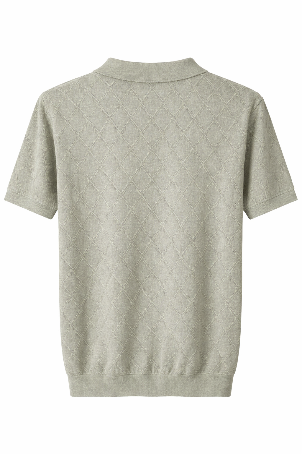 Ted Baker London Textured Knit Polo – Light Grey