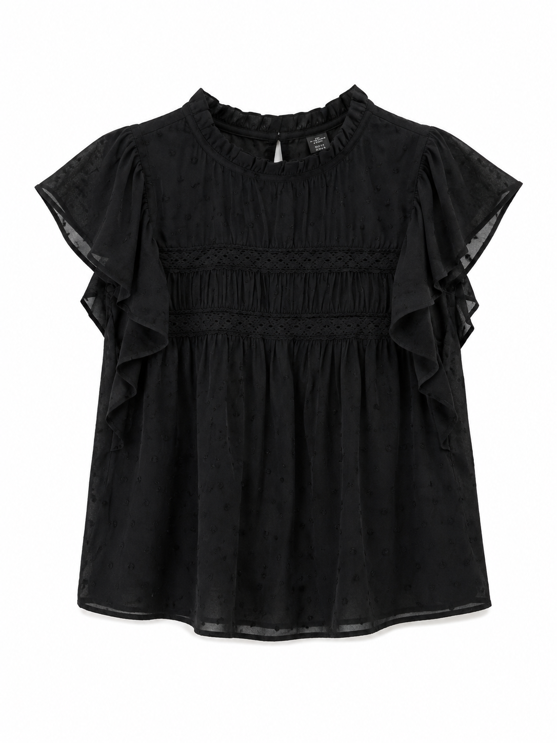VM Black Ruffle Blouse
