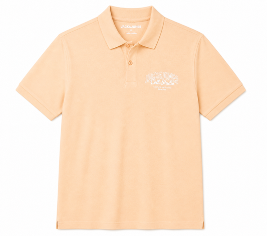 Classic Jack & Jones polo shirt in a soft peach