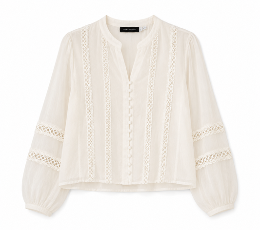 Mint Velvet – Lace Trim Sheer Blouse