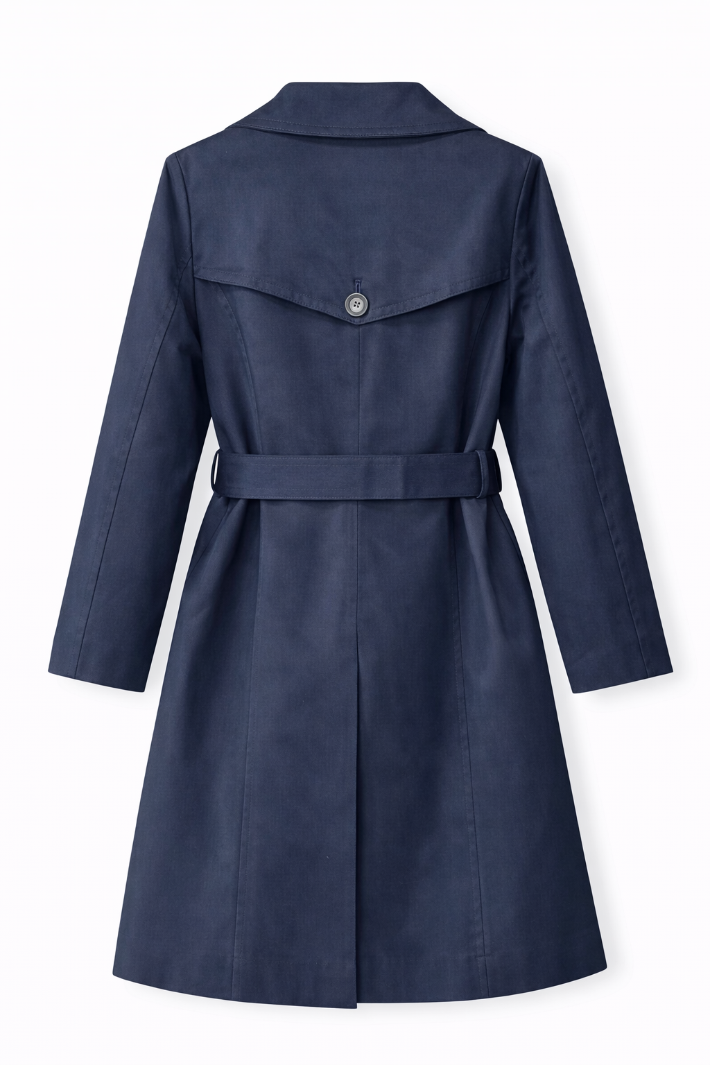 classic navy trench coat