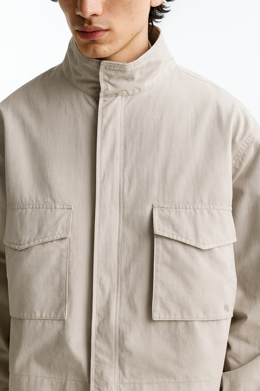 Pull & Bear Light Beige Utility Jacket