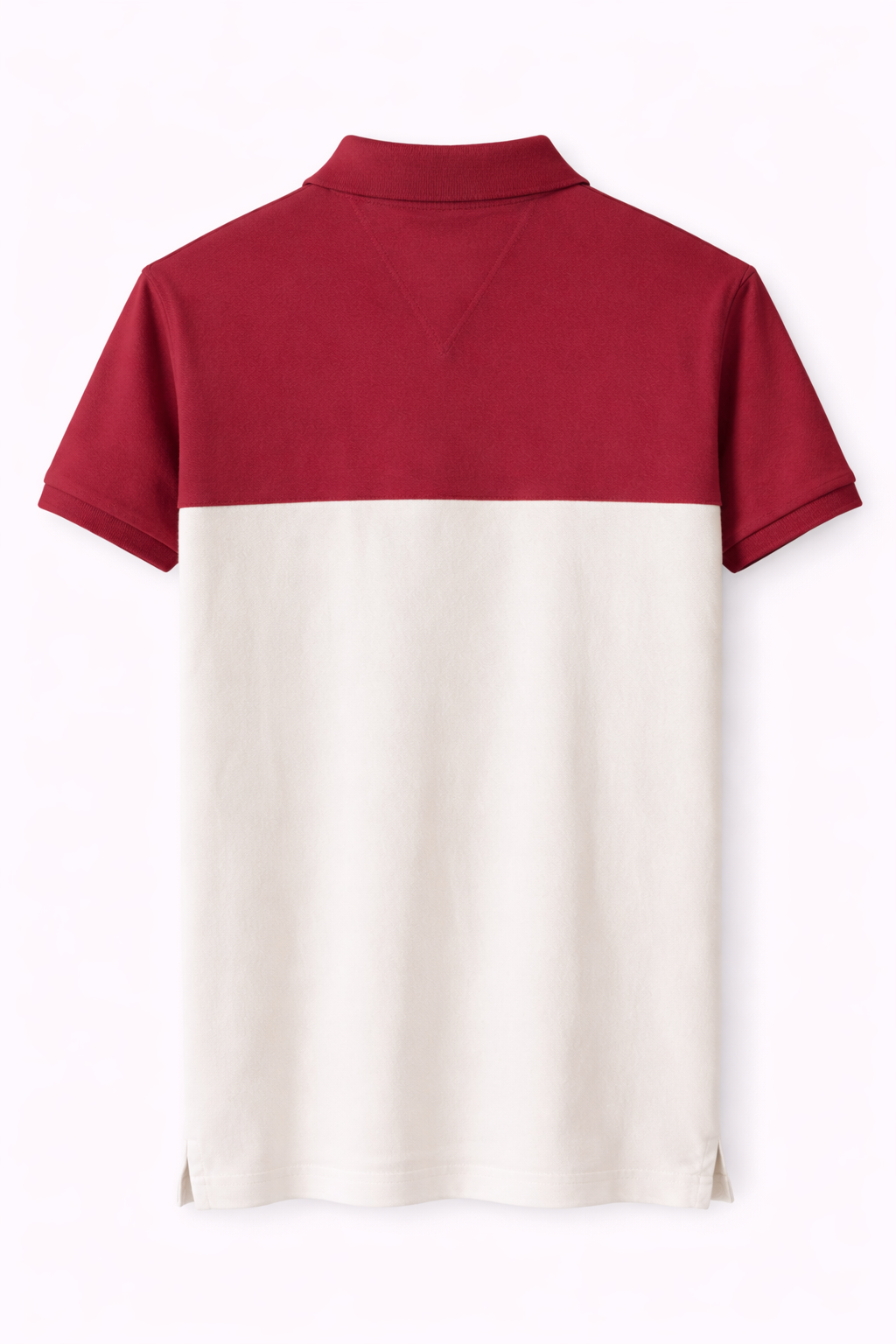 Tommy Hilfiger Color block Polo (Red & Off-White)