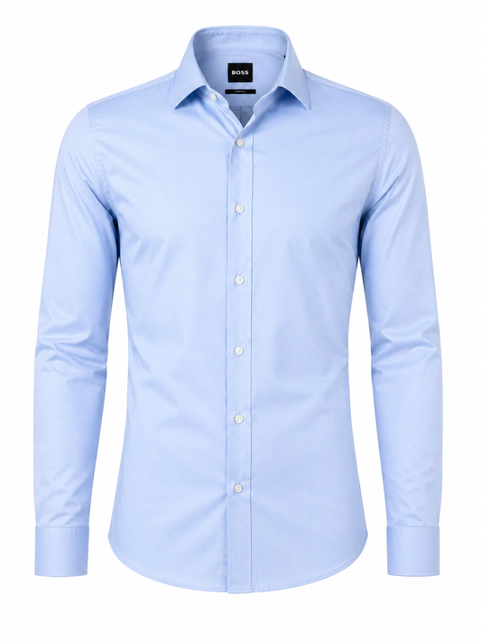 BOSS Light Blue Slim-Fit Dress Shirt