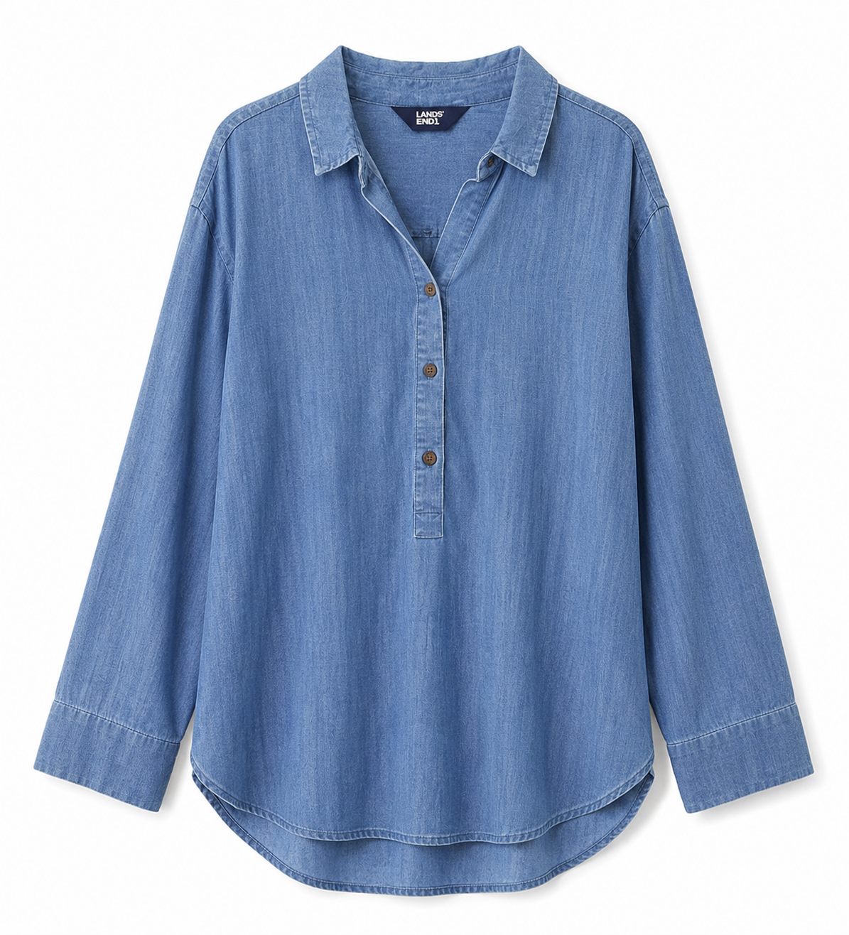 Lands' End – Chambray Popover Shirt
