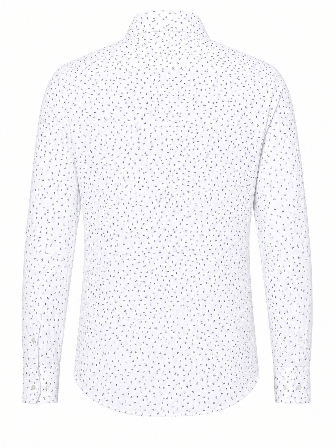 BOSS White Patterned Slim-Fit Shirt
