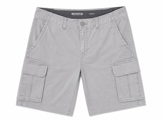Sonoma Cargo Shorts – Light Grey (Relaxed Fit)