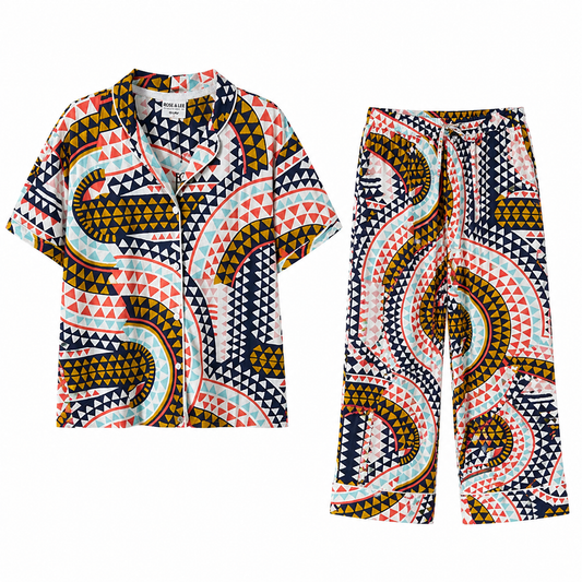 Rose & Lee Printed Pajama Set