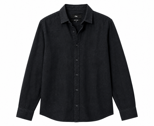 C&A Linen Shirt – Washed Black / Charcoal