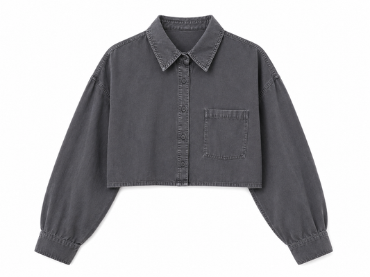 Ann Taylor Cropped Utility Shirt