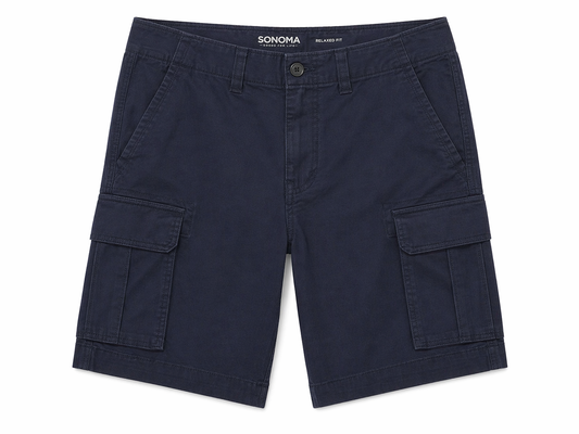 Sonoma Cargo Shorts – Navy Blue (Relaxed Fit)