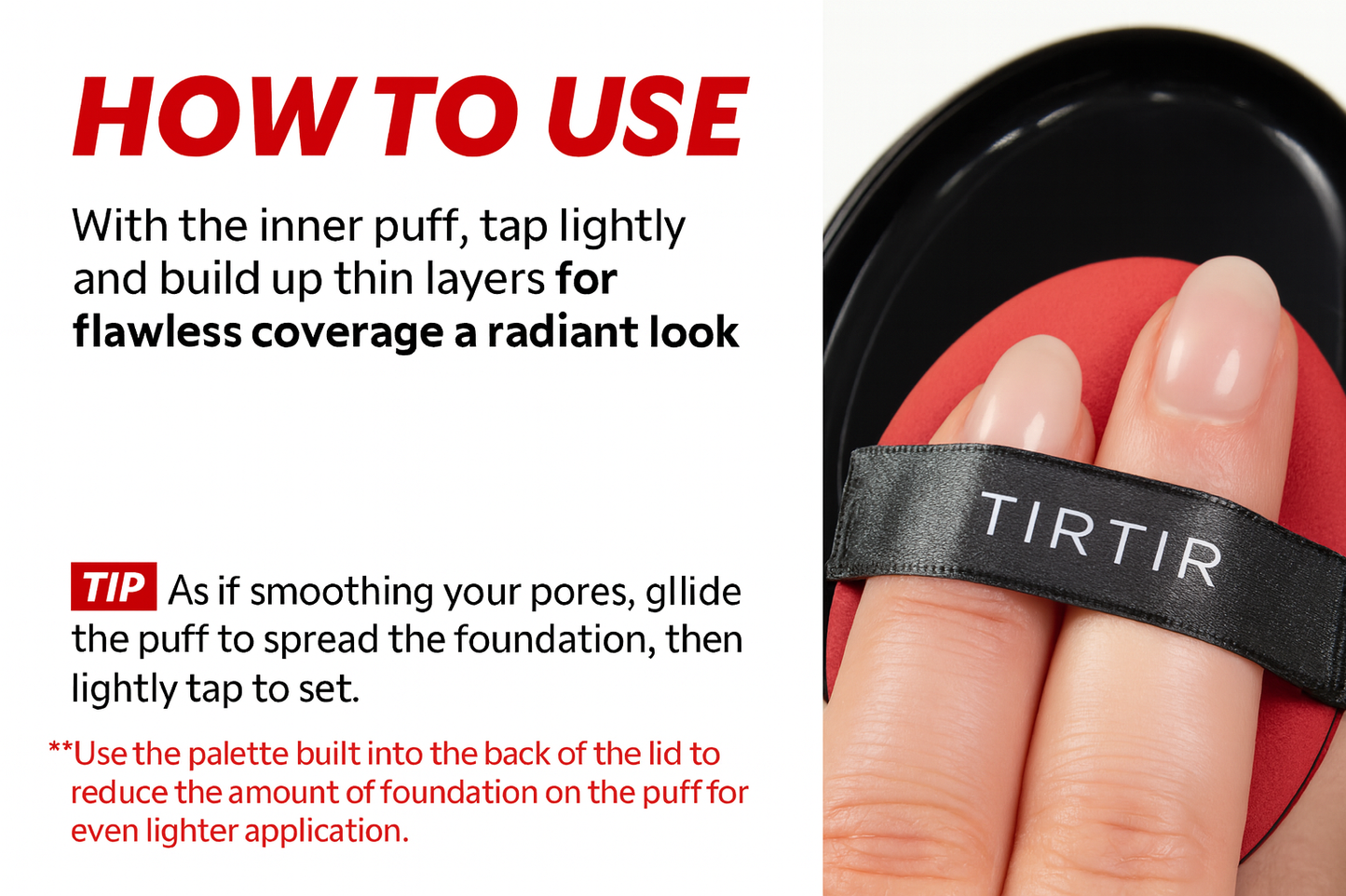 TIRTIR Red Cushion ( Shade : 17C Porcelain )