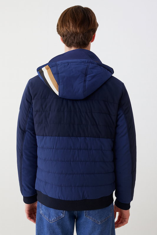 BOSS Men’s Puffer Jacket – Navy Blue