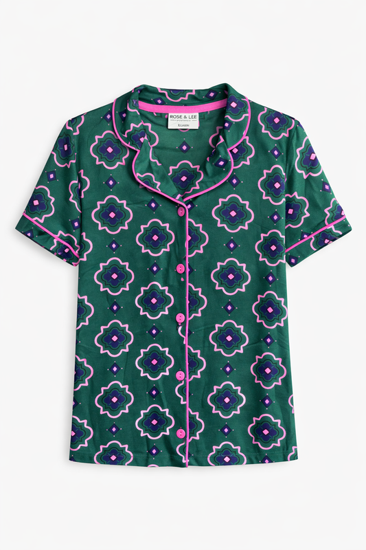 ROSE & LEE Printed Pajama Set