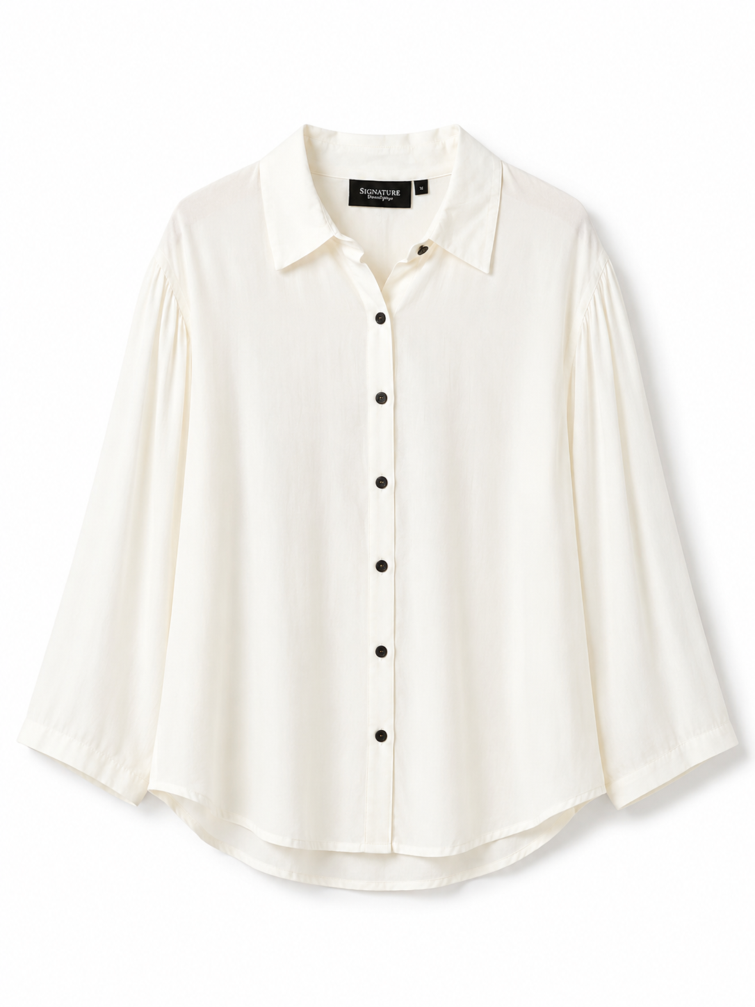 Signature Relaxed Button-Front Shirt