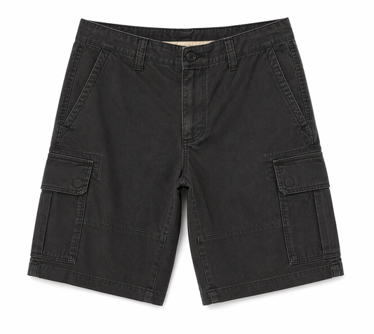Sonoma Cargo Shorts – Washed Black (Utility Style)