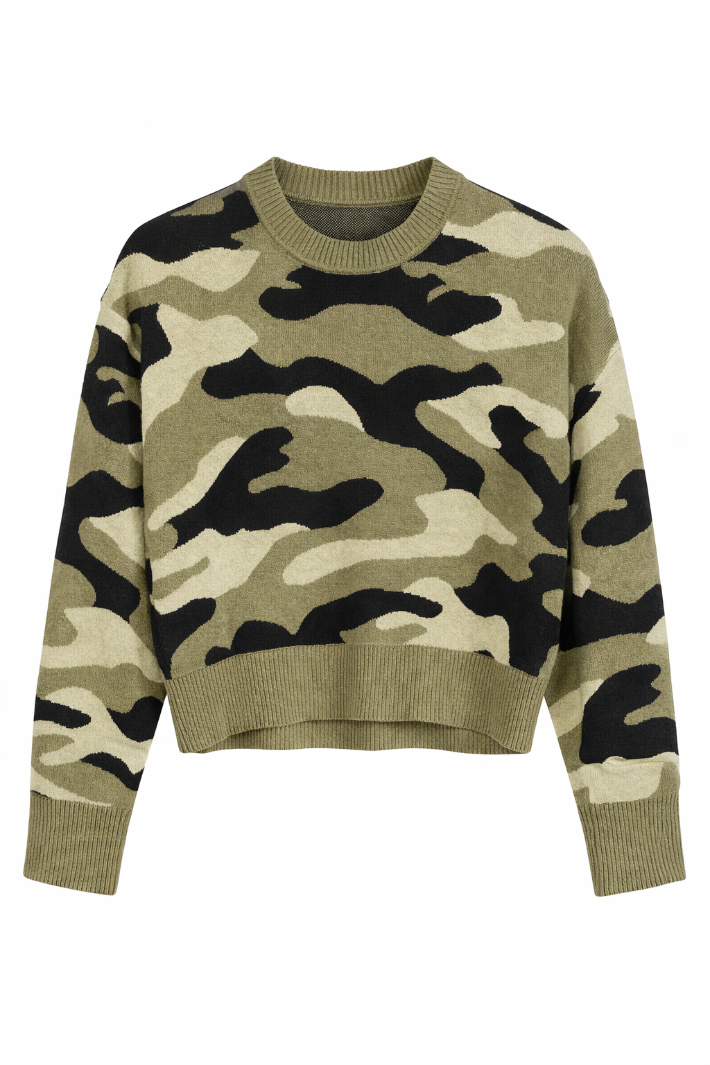 knit sweatshirt-style top