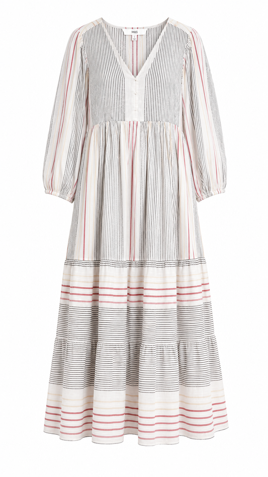 M&S Striped Maxi Dress