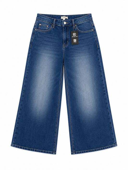 Bonprix Wide Leg Blue Wash Jeans