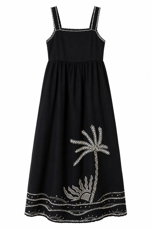 Anthropologie Embroidered Maxi Dress