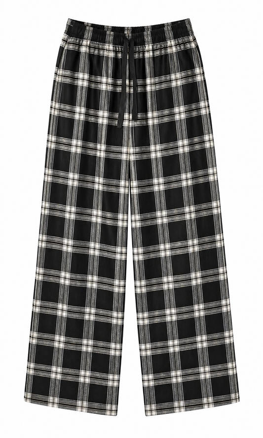 George Black Checkered Lounge Pants
