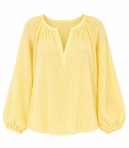 Linen Embroidered Blouse – Product Description