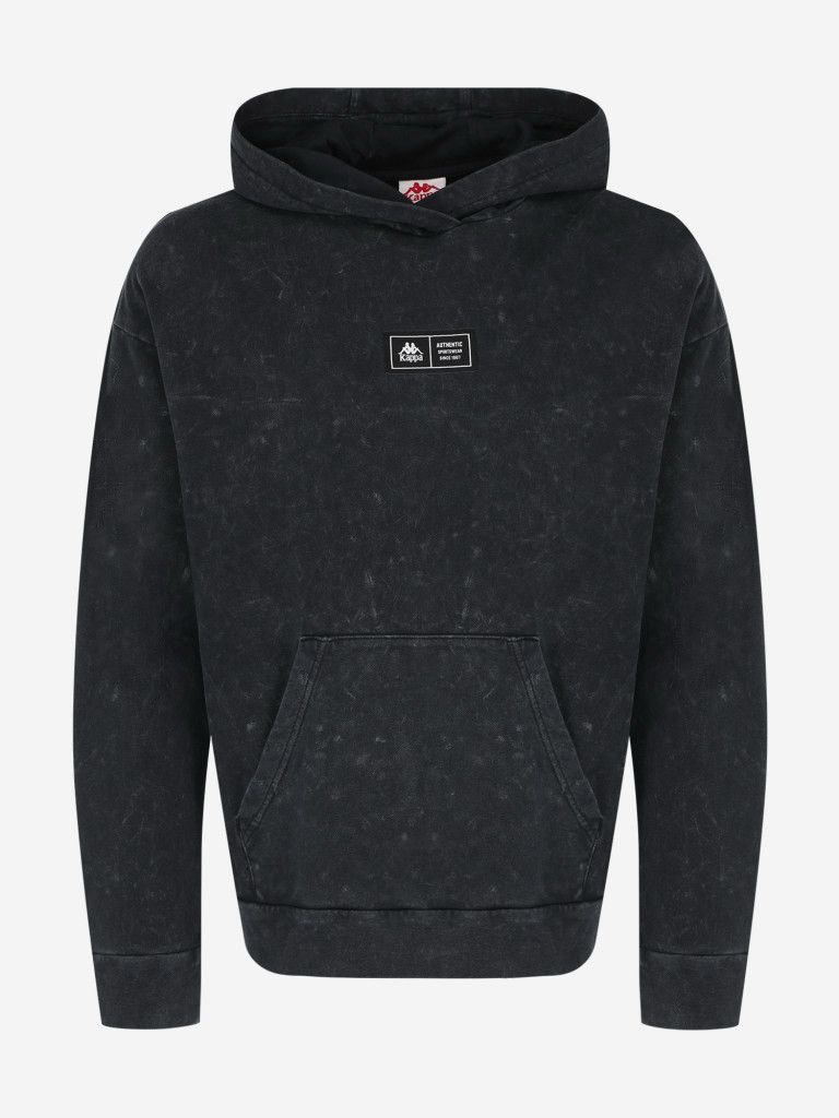 Unisex Kappa washed hoodie (black/charcoal)