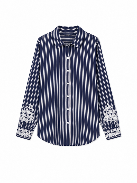 Monari Striped Embroidered Shirt – Product Description
