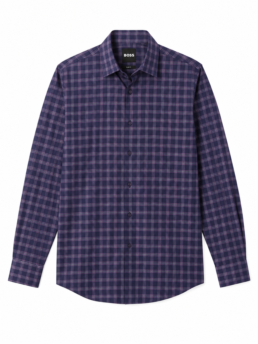 Refined and modern, this premium BOSS Menswear long-sleeve shirt