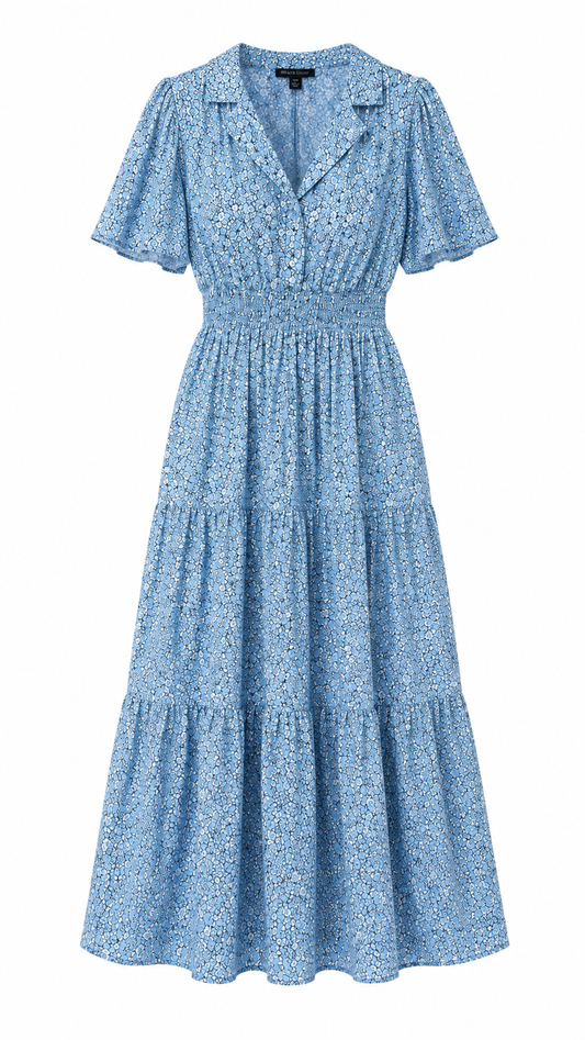 J&W Floral Tiered Maxi Dress