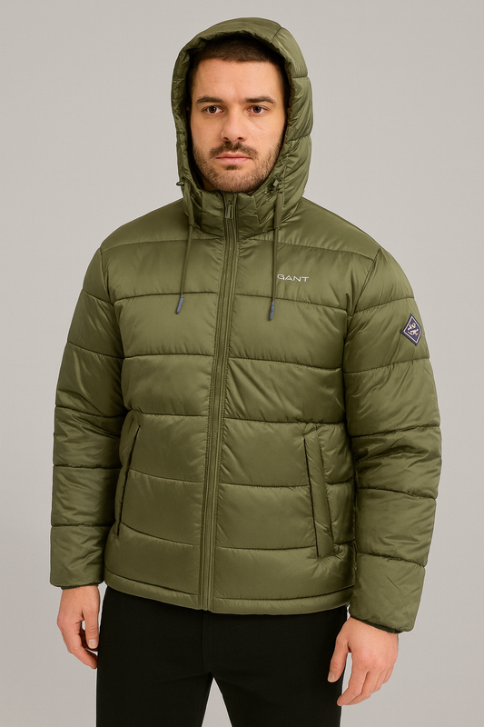 GANT men’s quilted hooded jacket
