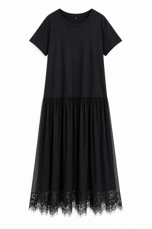 Women's Lace Hem Maxi Dress – Product Description