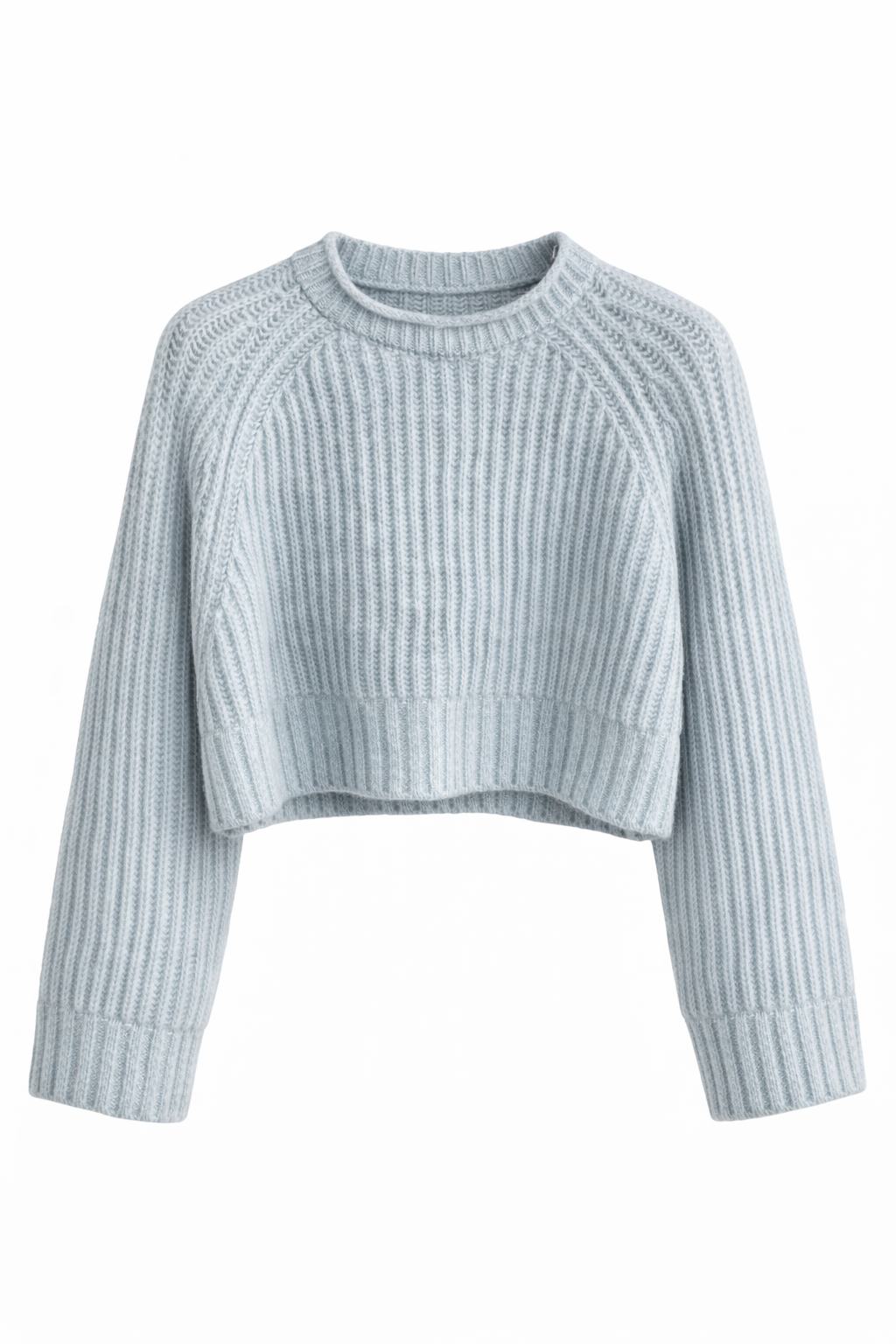 ZARA – Cropped Ribbed Knit Blouse