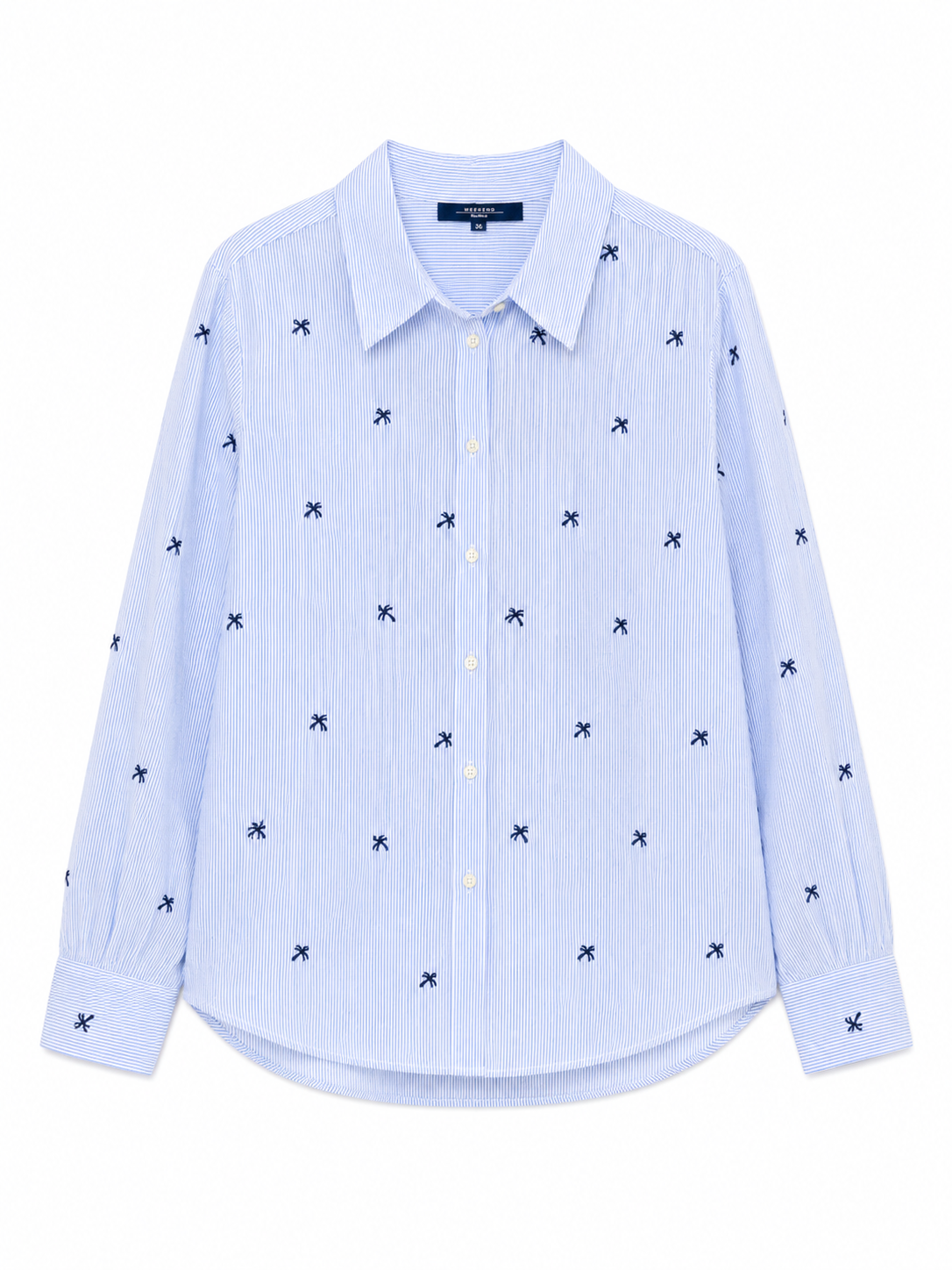 Mercer & Madison Embroidered Stripe Shirt – Product Description