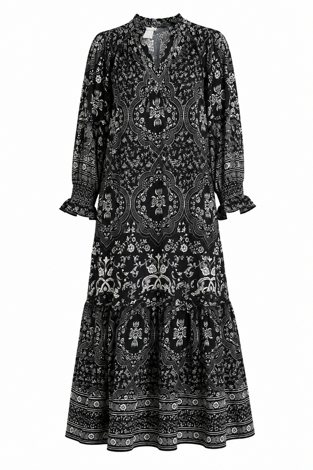 Women's Printed Boho Midi Dress