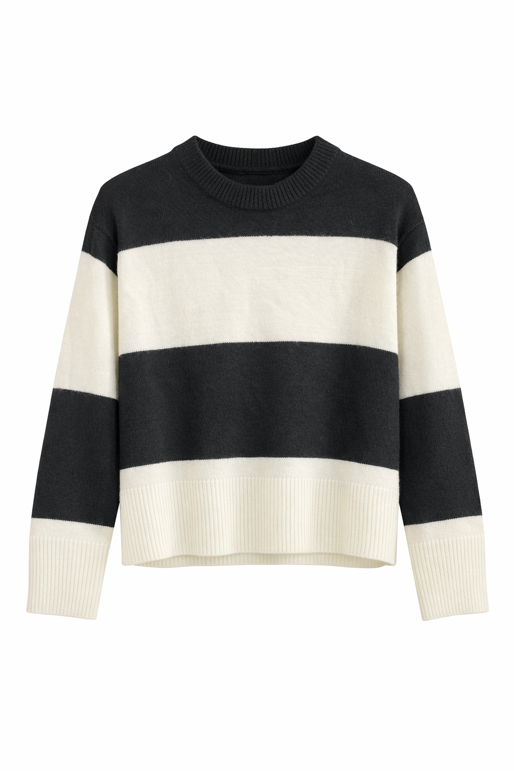 striped knit sweater