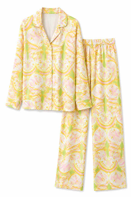 Zara Printed Satin Two-Piece Set – Product Description