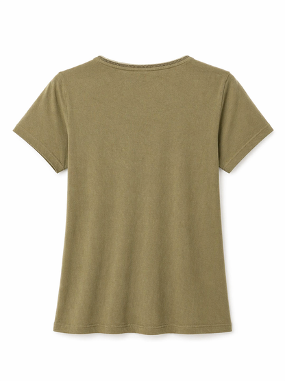 Vero Moda Olive V-Neck Blouse