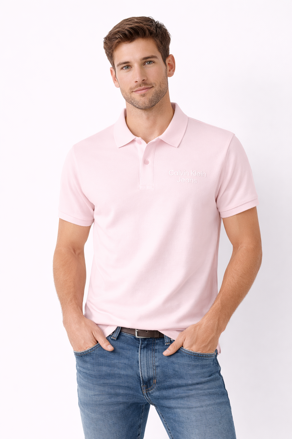 Calvin Klein Jeans Light Pink Polo Shirt