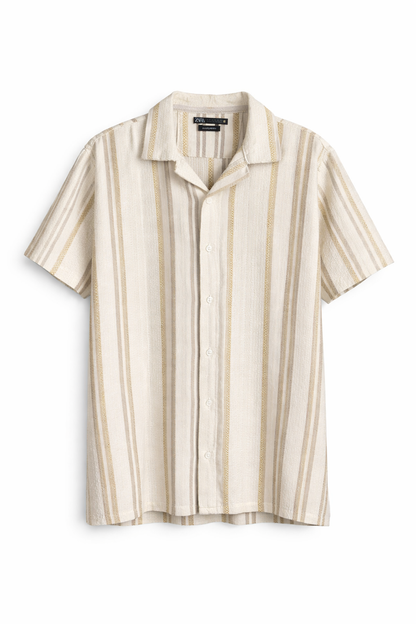 ZARA Oversized Textured Stripe Shirt