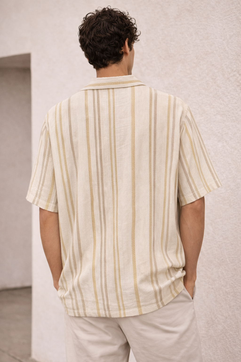 ZARA Oversized Textured Stripe Shirt