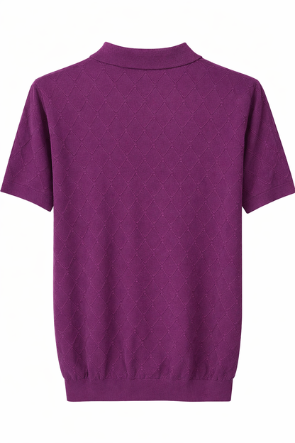 Ted Baker London Textured Knit Polo – Plum