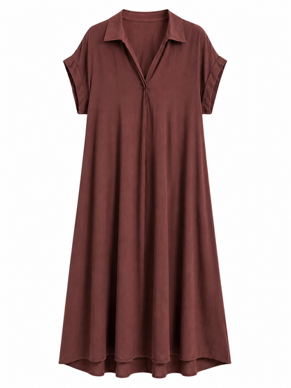 Studio Shirt Maxi Dress – Chocolate Brown