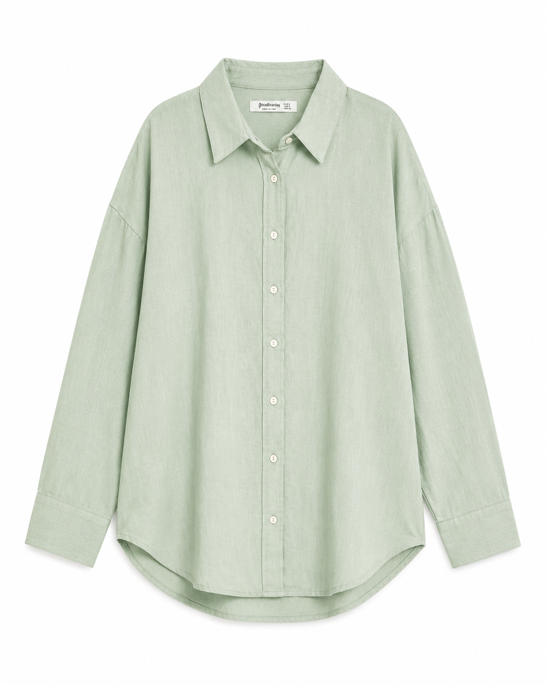 Stradivarius Relaxed Linen-Blend Shirt – Product Description