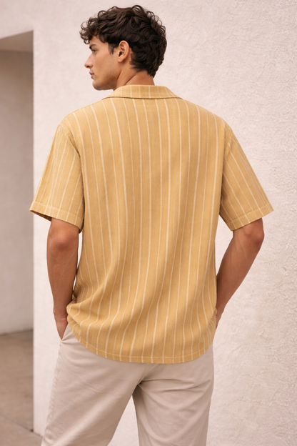 ZARA Oversized Textured Stripe Shirt