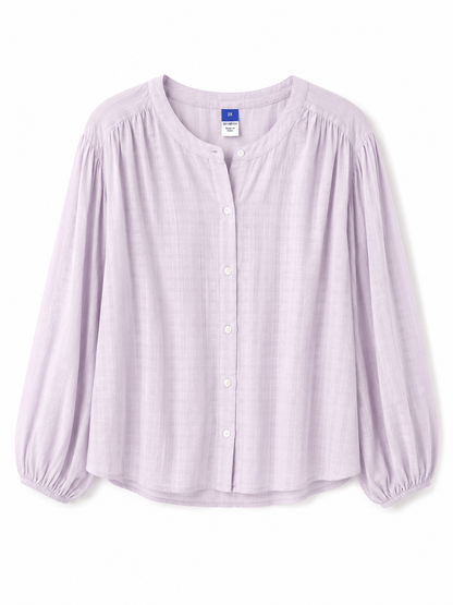 W Women's Textured Button-Front Blouse